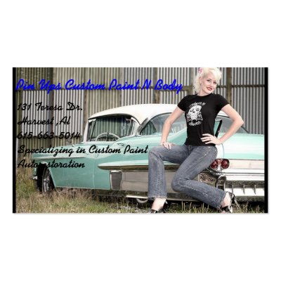 50's hotties business cards by pinupcustoms