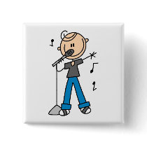 50s Male Singer Stick figure t-shirts and Gifts buttons