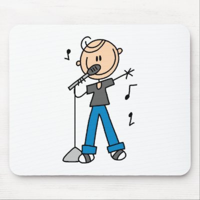 50s Male Singer Stick figure t-shirts and Gifts Mousepad