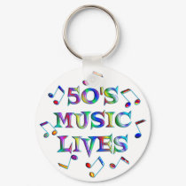50s Music Lives keychains