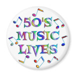 50s Music Lives Magnet