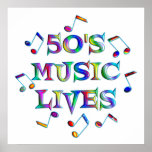 50s Music Lives Poster posters