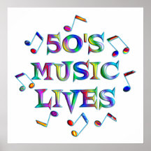 50s Music Lives Poster