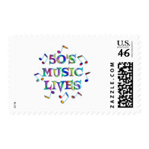 50s Music Lives Stamps
