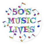 50s Music Lives Sticker