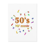 50s Music Lover Post Card