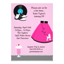 50's Party Invitation