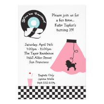 50's Party Invitation