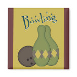 50s Retro Bowling Refrigerator Magnets