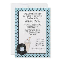 50's Rock and Roll Birthday Invitation
