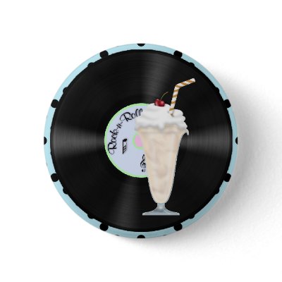 50s Rock and Roll Pinback Buttons by mousearte
