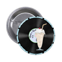 50s Rock and Roll Pinback Buttons