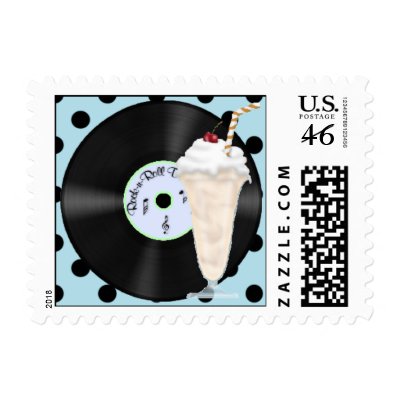 50s Rock and Roll Postage by mousearte