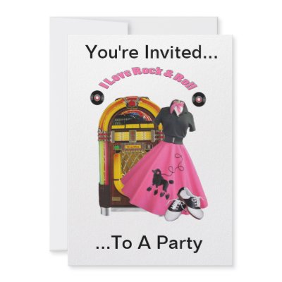 50's Rock & Roll Party Invitation by Cloud9Kreations