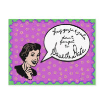 50's Save the Date Template postcards