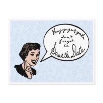 50's Save the Date Template postcards