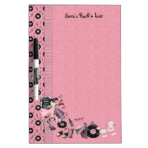 50's style Rock'n List dry erase boards