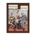 50's Sweater Guys Postcard