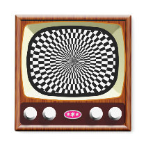 50s Television Op Art Fridge Magnets