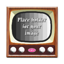 50s Television Template Refrigerator Magnets