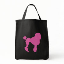 50s Vintage Pink Felt Poodle Canvas Bags