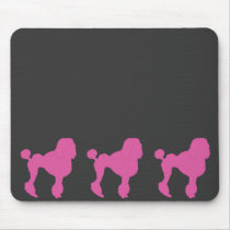 50s Vintage Pink Felt Poodle Mouse Mat