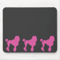 50s Vintage Pink Felt Poodle mousepads