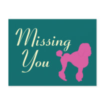 50s Vintage Pink Felt Poodle postcards by JaZilla 50s Vintage Pink Felt Poodle postcards