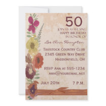 50th - 59th Birthday Party Invitations