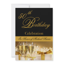 50th-59th Birthday Party Personalized Invitation