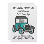 50th Anniversary Antique Car Invitations
