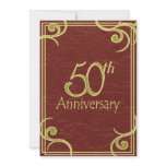 50th Anniversary Book Custom Invitation