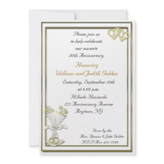 50th Anniversary Champagne Invitation invitation