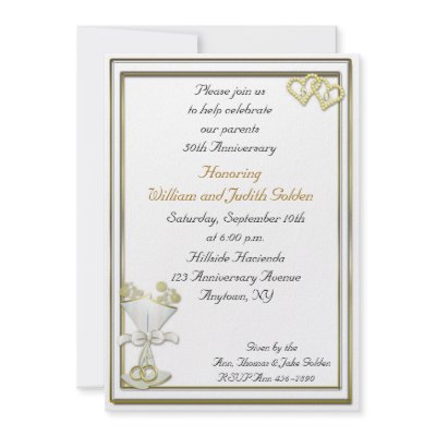 50th Anniversary Champagne Invitation by StarStock