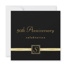 50th Anniversary - Classic Monogram Invitations