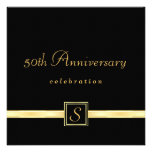 50th Anniversary - Classic Monogram Invitations invitations
