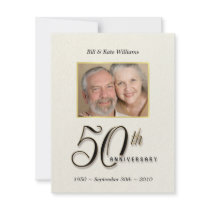 50th Anniversary - Contemporary Photo Invitations
