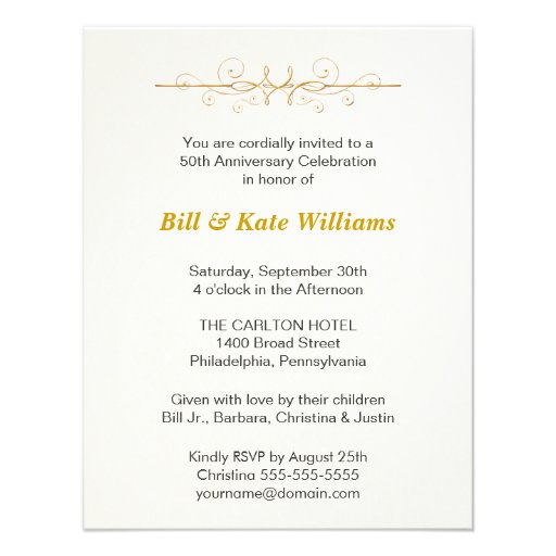 50th Anniversary - Contemporary Photo Invitations