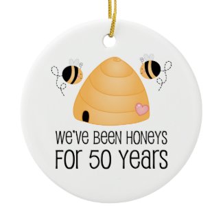 50th Anniversary Couple Gift Christmas Tree Ornament
