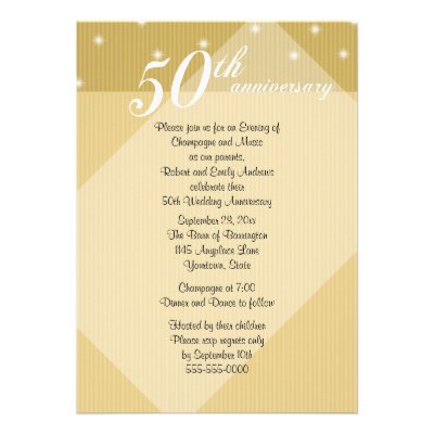 50th Anniversary Dinner Invitation