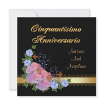 50th anniversary dinner invitation, Italian