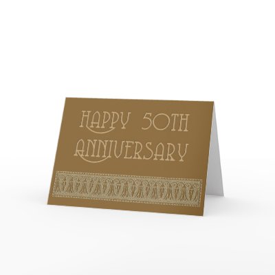 50th anniversary elegant greeting cards by dbvisualarts