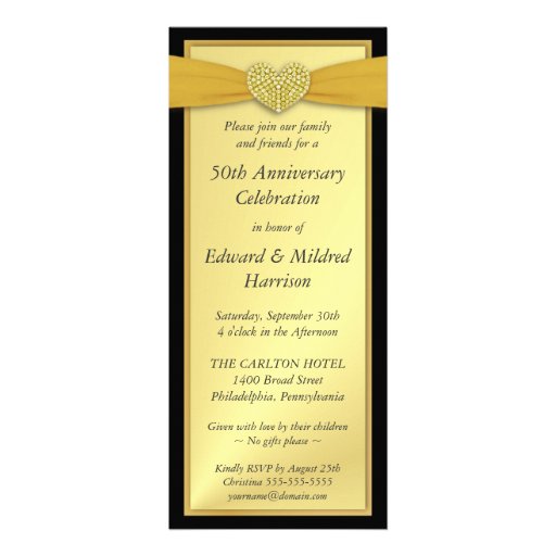 50th Anniversary - Elegant Photo Invitations