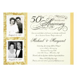 50th Anniversary Fancy 2 Photo Invitation - Large invitations