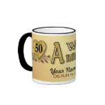 50th Anniversary - Gold - Customize Coffee Mug