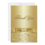 50th Anniversary Gold Floral Thank You Card invitations