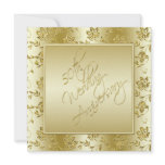50th Anniversary Gold Glitter Invitation