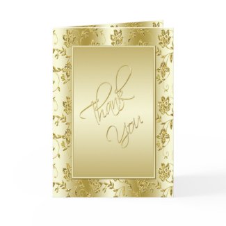 50th Anniversary Gold Glitter Thank You Card card