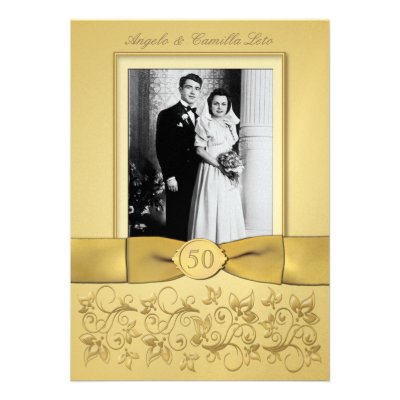 50th Anniversary Gold Invite- DON'T USE GOLD PAPER