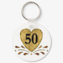 50th Anniversary - Gold keychains